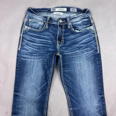 Pantalones de mezclilla BKE con hebilla para hombre 28x29 azul Carter bootleg lavados (etiqueta 27S) Foto 1 de 4