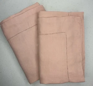 Pottery Barn Belgian Flax Linen Pillowcases/Shams Set Of 2 Standard Soft Rose - Picture 1 of 5