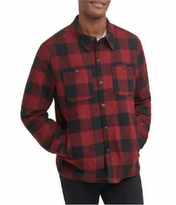 NEU G.H. Bass & Co. Wollmischung Flanell Herren M kariert Sherpa-gefütterte Hemdjacke - Bild 1 von 10
