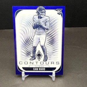 Cam Ward 2025 Panini Phoenix RC #31 Contours Blue SP 184/199 Titans DL1 - Picture 1 of 2