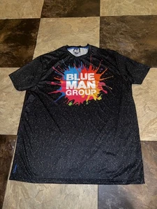T-shirt nuova Cirque Du Soleil gruppo uomo blu vernice schizzi XL rara - Foto 1 di 11