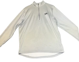 Under Armour 1/4 Zip Uomo Taglia Large Grigio Coldgear Sciolto Manica Lunga Active - Foto 1 di 15