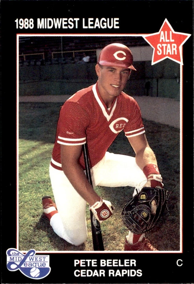 Pete Beeler 1988 Grand Slam Midwest League All-Stars #8 RC AutographDen - Image 1 of 2