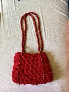 NEU Handtasche Schultertasche Damen Mädchen handgefertigt COZY Chenille Handtasche - Bild 1 von 5