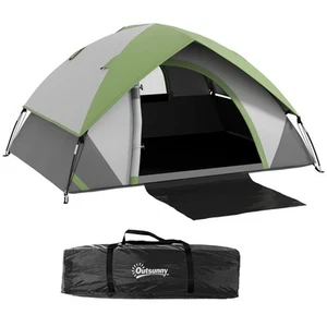 Outsunny Tenda da Campeggio 2 Posti con Finestra a Rete e Gancio per Lanterna - Bild 1 von 10