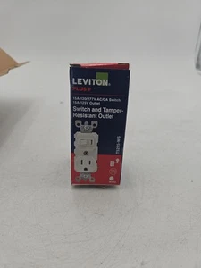 Leviton T5225-W 15A 125V 3-Wire White Thermoplastic Combination Switch/Outlet - Picture 1 of 5