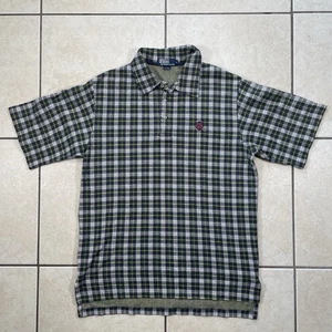 Vintage 90s Polo By Ralph Lauren Plaid Polo Shirt, Golf Crest USA Large - Bild 1 von 10