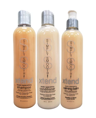 Simply Smooth Xtend Keratin Replenishing Shampoo & Conditioner & Calming Balm  - Image 1 of 4