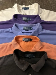 Vintage Polo by Ralph Lauren Rugby Polo Shirts Men's XL Bundle Lot of 5 USA - Picture 1 of 14
