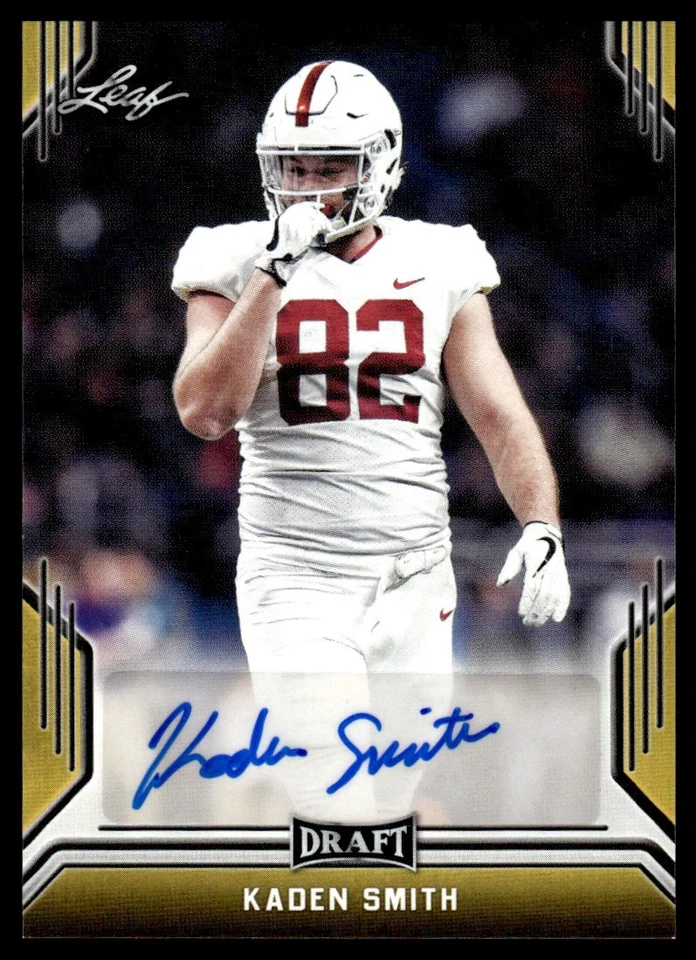 2019 Leaf Draft Autographs Gold Kaden Smith Auto Stanford Cardinal #BA-KS1 - Image 1 of 2