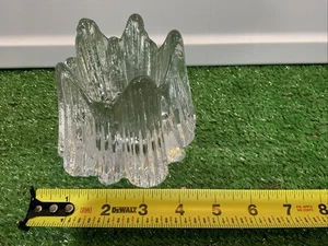 Vintage Nybro Sweden Crystal Volcano Votive Candleholder 4.5 in. - Picture 1 of 11