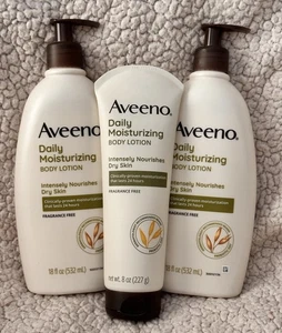 Aveeno Täglich Feuchtigkeitsspendende Körperlotion Ohne Duft 18 Unzen - (Menge 2 +1 8 Unzen) - Bild 1 von 4