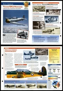 Texan/SNJ/Harvard #39 American WWII Aircraft Of The World Fold-Out Card - Picture 1 of 1