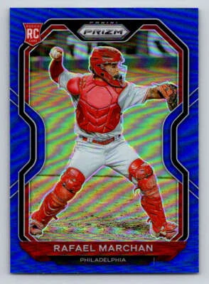 2021 Panini Prizm Prizms Blue #151 Rafael Marchan (ref 199287) - Image 1 of 2