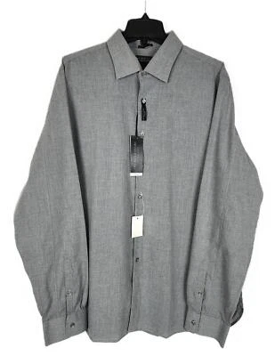 The Men's Store Classic-Fit Stretch Button-Down Brushed Grey XXL NWT - Image 1 of 4