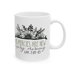 Tazza Fede Cristiana Misericordia Versetto Bibbia Regalo Ispirazione Tazza Tè Caffè - Foto 1 di 7