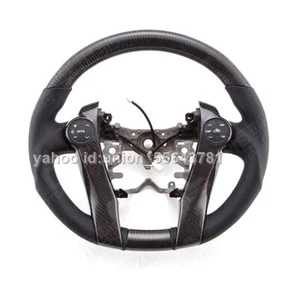Toyota Prius 30 series Real carbon punching leather 1 steering wheel wi #PGIFZH - Picture 1 of 6