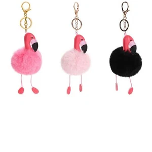 Trendfuxx® - Pelzbommel / Fellbommel / Schlüsselanhänger - Flamingo - Kunstfell - Bild 1 von 8