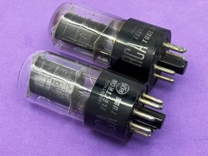 (2) RCA 6K6GT Power Tubes Black Plates Clear Glass Tested Strong Pair - Picture 1 of 5