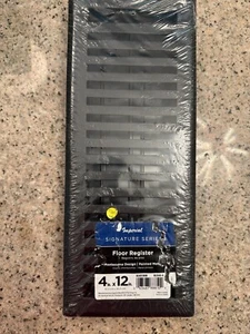 Registro da pavimento Imperial Standard serie metallo verniciato ferro nero 4" x 12" - Foto 1 di 1