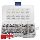 100Pcs Fast-Blow Glass Tube Fuse Amp 0.2A-20A 250V Packag In A Clear Plastic Box