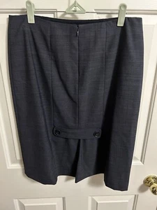 Alex Marie Pencil Skirt Women's Wool Blend Textured Button Detail Back Zip Sz 8 - Picture 1 of 5
