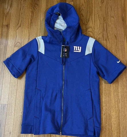 New York Giants Nike Sideline Showout Short Sleeve Full-Zip Hoodie Jacket Large Cover