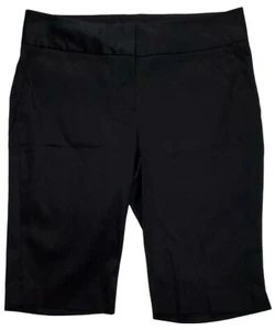 Attention Stretch Black Bermuda Mid Rise Dress Shorts Women's Size 6 - Picture 1 of 11