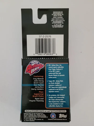 1998 Topps Action Flats Dan Marino Flat Figure & Card Kickoff Edition Cover