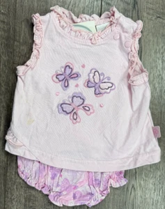 Baby Girl Clothes New Koala Baby 0-3 Month 2pc Pink Butterfly Outfit - Picture 1 of 6