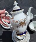 Vintage Echt Weimar-Kobalt Germany Porzellan "Katharina Shape" Tea Set *15-Pcs*