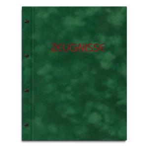 Zeugnismappe mit Samtoberfläche, versch. Farben, inkl. Prägung in rot - Picture 1 of 17