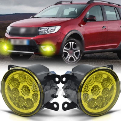 2 peças de lâmpadas de direção dianteiras amarelas FOG para Dacia Duster Sandero Logan 04-2015 - Imagem 1 de 4