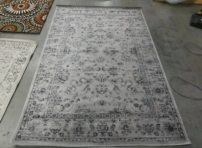 GREY / IVORY 5'-1" X 7'-7" Back Stain Rug, Reduced Price 1172612164 VTG430A-5 - Image 1 of 4