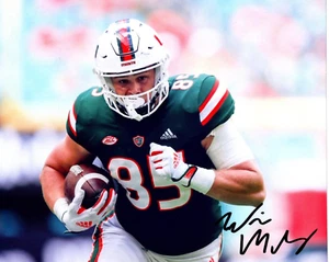 Foto de fútbol americano firmada por Will Mallory Miami Hurricanes 8x10 2023 NFL b - Imagen 1 de 1