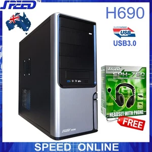 SPEED H690 USB3.0 PC Tower Case for Office or Gaming PC + Free SPH750 Headphones - Picture 1 of 11