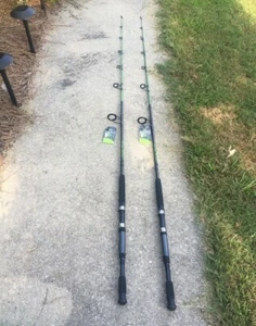 2 NEW Zebco Bite Alert 7' 2pc Spinning Fishing Rod - Medium Heavy 17-50lb U (v) - Picture 1 of 7