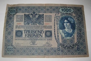 Osterreichisch 1000 Kronen Jannen 1902 Banknote Series 1828 - Picture 1 of 4