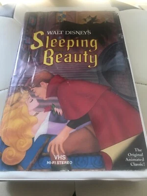 Sleeping Beauty Disney VHS Black Diamond Clamshell with Once Upon A Dream Song - Imagen 1 de 4