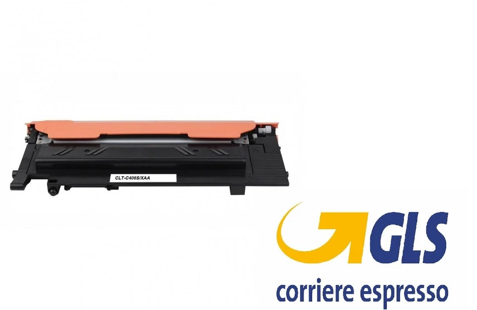 TONER COMPATIBILE per SAMSUNG CLT-C406S ciano CLP365 W CLP360 CLX3300 C410   - Immagine 1 di 1