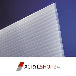 Doppelstegplatten Hohlkammerplatten Polycarbonat PC weiß opal 16mm Stegplatten - Bild 1 von 12