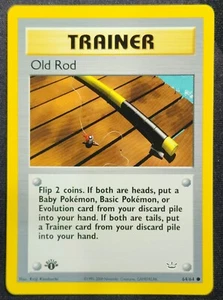 Old Rod 64/64 1st Edition Neo Revelation WOTC Pokemon Card VIntage - Picture 1 of 2