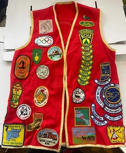 Indiana Boy Scouts Vest & Badges. Vintage. (Betty) 1970s 70s - Picture 1 of 2