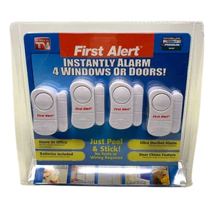 FIRST ALERT® peel and stick door/window alarms set of 4 NEW! - Picture 1 of 2