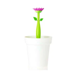 Vigar Flower Power 3L Bathroom Trash Bin w/ Lid Garbage/Rubbish Storage White - Picture 1 of 8