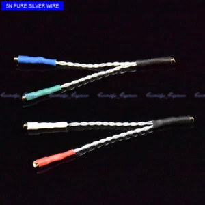 Nuevo 50 juegos/lote cabezal 5N plata pura Litz cable de plomo MONO PARA DENON DL102 etc. - Imagen 1 de 2