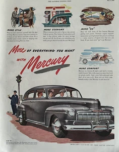 1946 Mercury Automobile More Style Economy Comfort Ford Motor Co VTG Print Ad - Picture 1 of 1