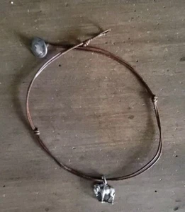 Vintage 925 Sterlingsilber 3D schwerer Büffel Anhänger Leder Halskette Büffelknopf - Bild 1 von 17