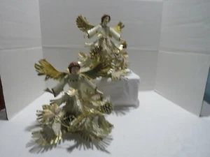 SET 2 PORTACANDELE GLITTER DECORATIVO ANGELO IN METALLO MADE IN FILIPPINE - Foto 1 di 12