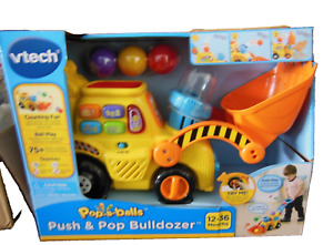 Bulldozer VTech Pop-a-Balls Push & Pop (80-506000) NEUF ! Noël ! Jouets
